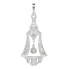 Deco Dazzle: 1930 s Vintage Platinum Diamond Pendant